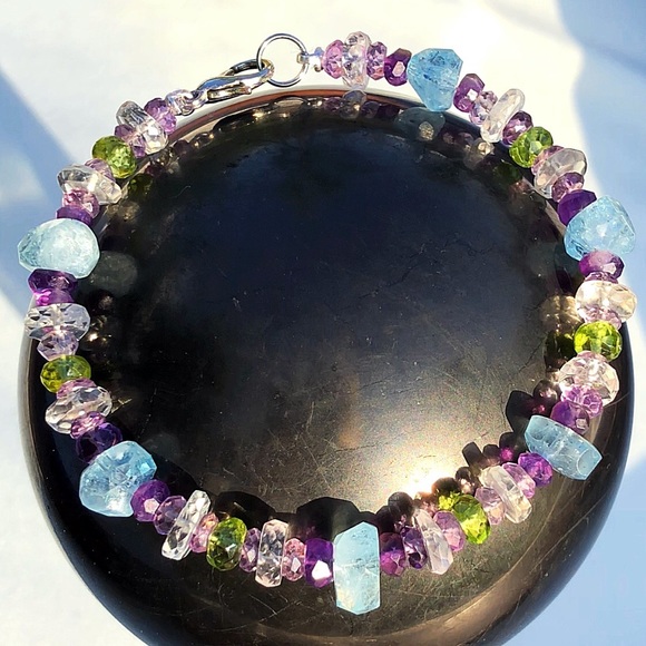 NEW!!  Stunning! Genuine Multi-Gemstone Bracelet! - Picture 7 of 7
